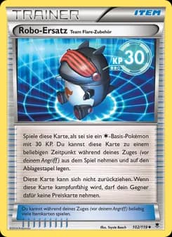 Robo-Ersatz Team Flare-Zubehör card in German