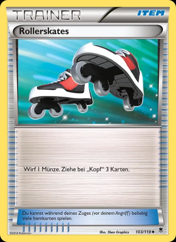 Rollerskates card in German