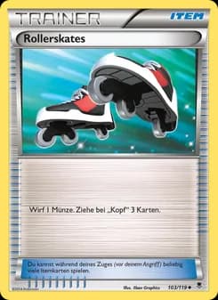 Rollerskates card in German
