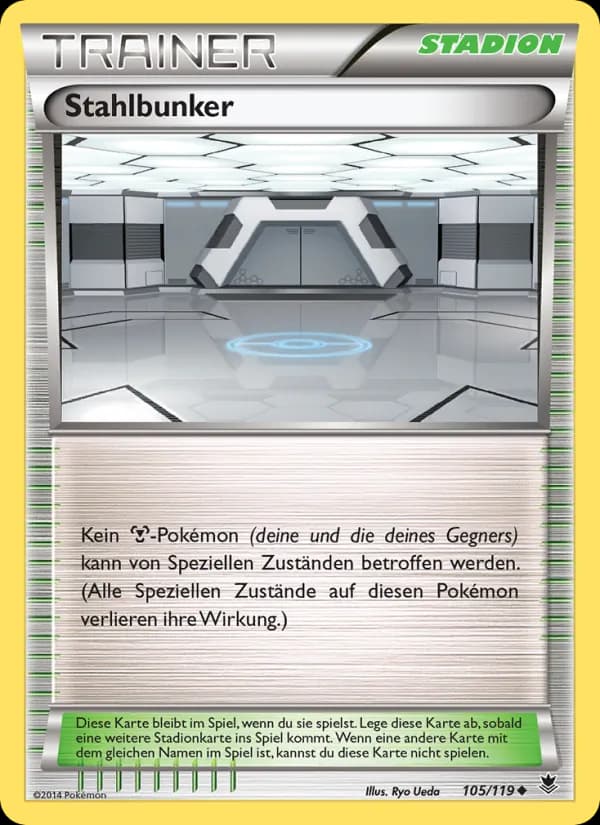 Stahlbunker card in German