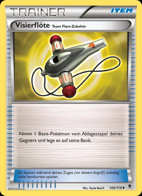 Visierflöte Team Flare-Zubehör card in German