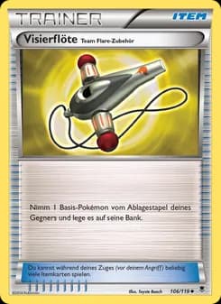 Visierflöte Team Flare-Zubehör card in German