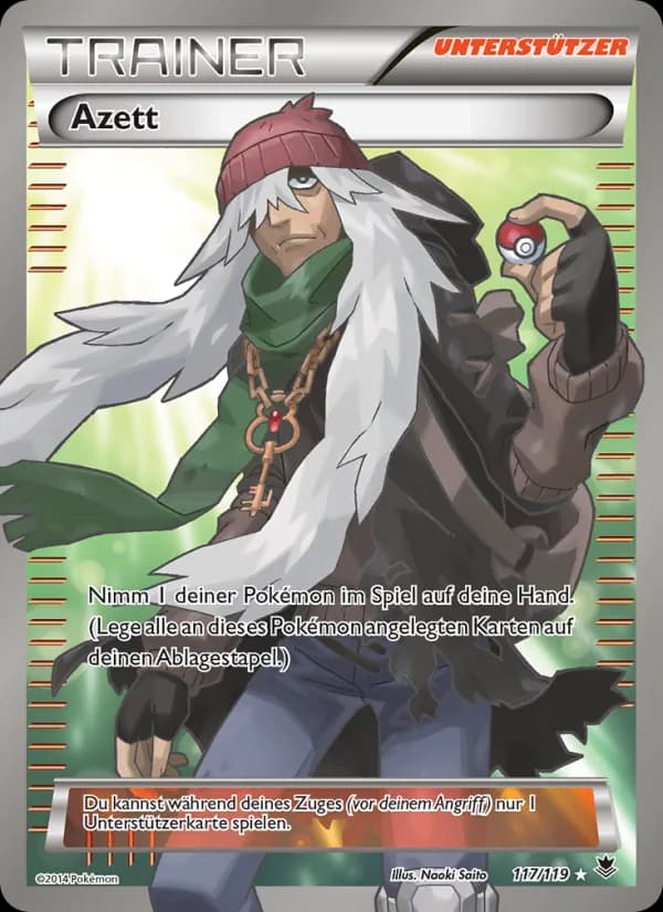 Azett card in German