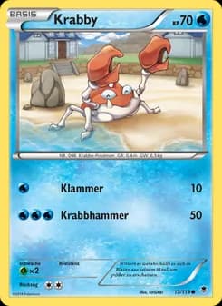 Krabby card in German