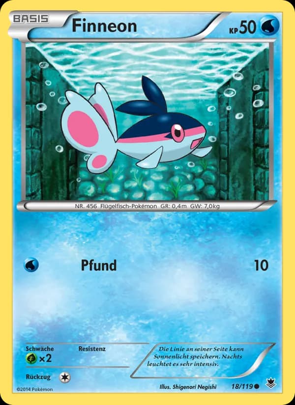 Finneon card in German