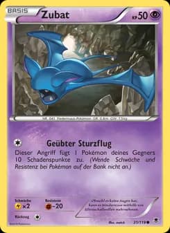 Zubat card in German