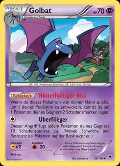 Golbat card in German