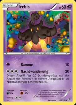 Irrbis card in German