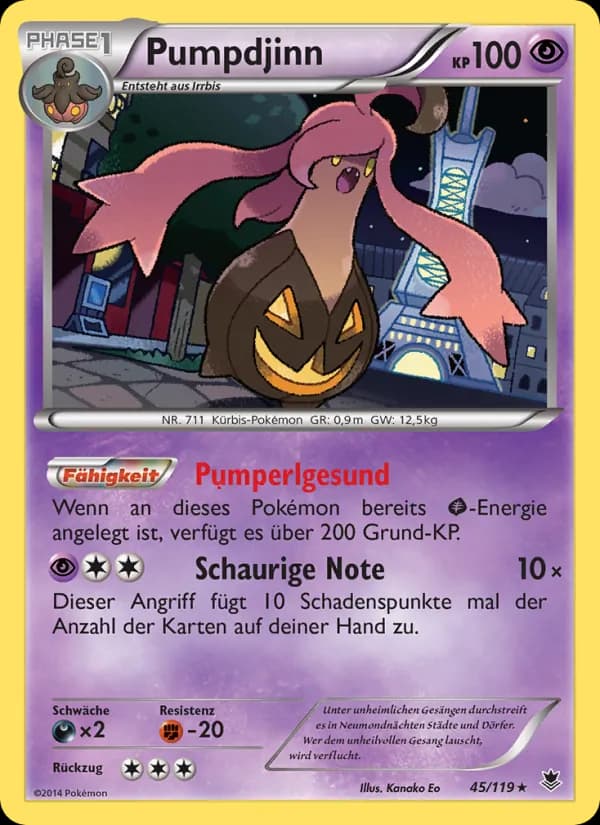 Pumpdjinn card in German