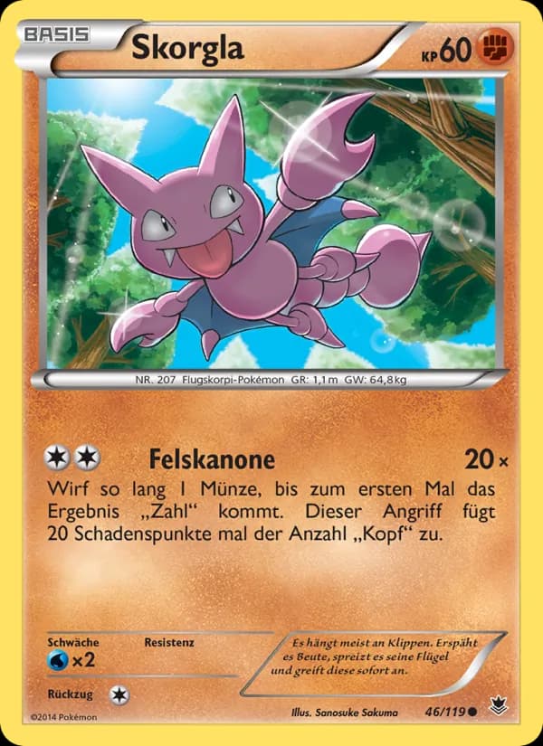 Skorgla card in German