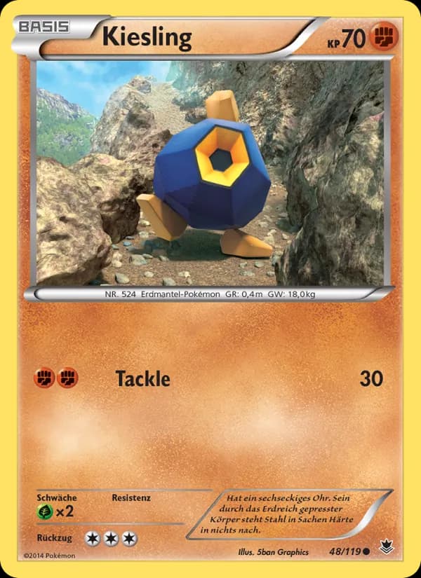 Kiesling card in German
