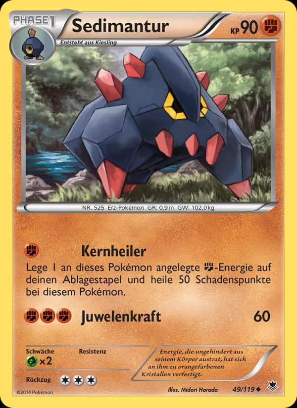 Sedimantur card in German