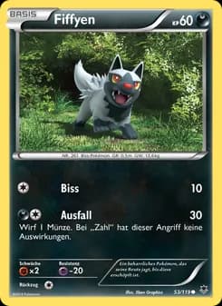 Fiffyen card in German