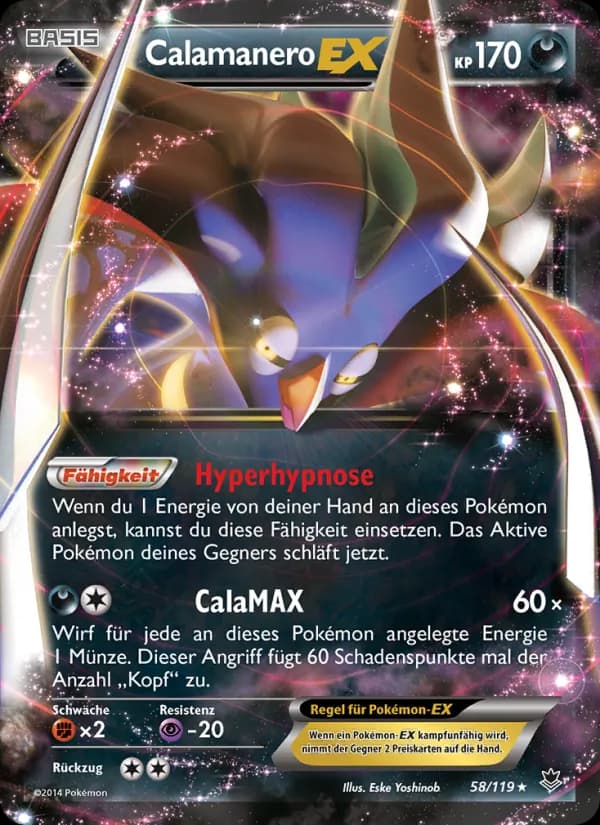 Calamanero EX card in German