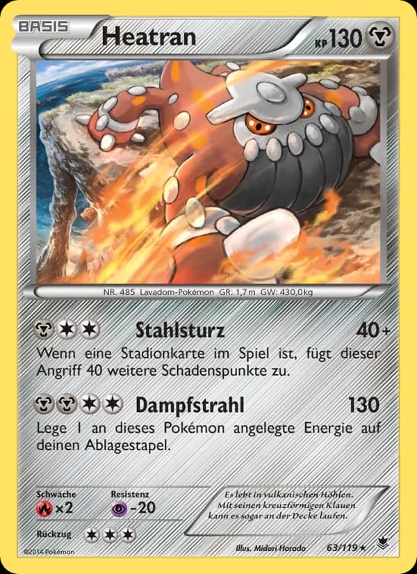 Heatran card in German