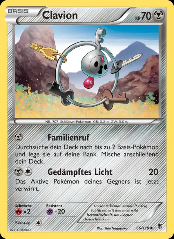 Clavion card in German