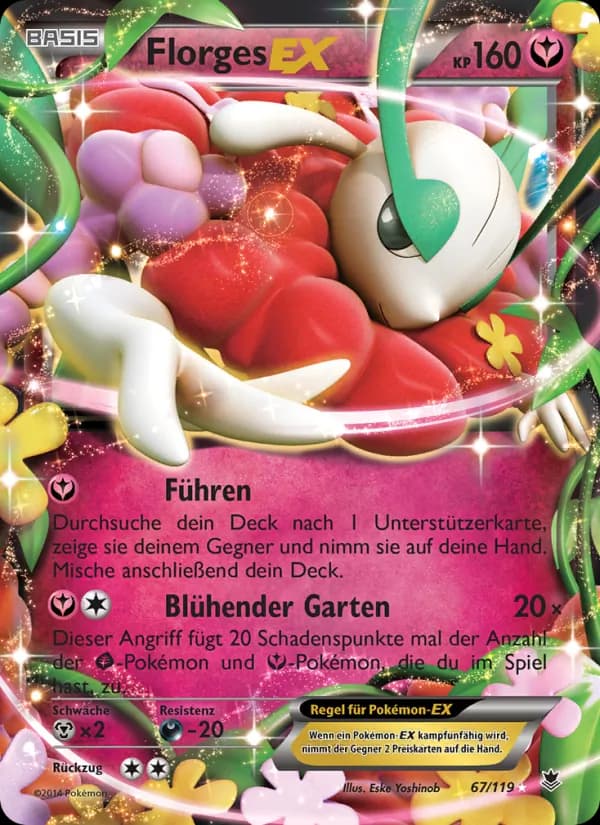 Florges EX card in German