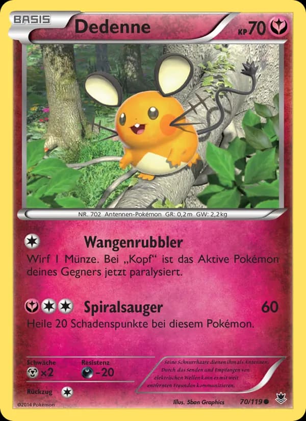 Dedenne card in German