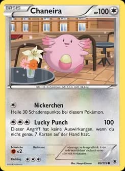 Chaneira card in German