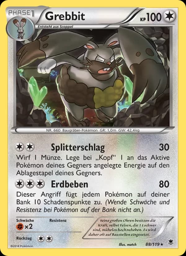 Grebbit card in German