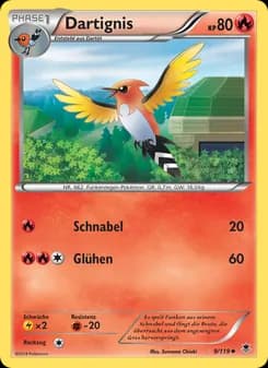 Dartignis card in German