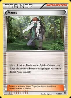 Azett card in German