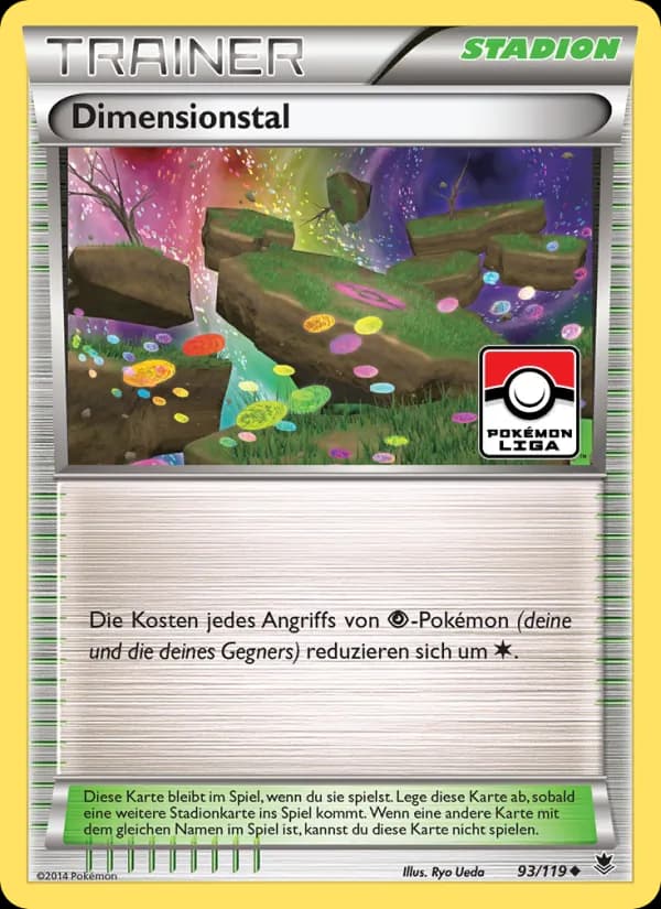 Dimensionstal card in German