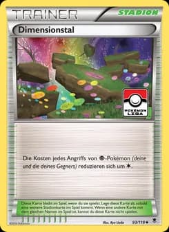 Dimensionstal card in German