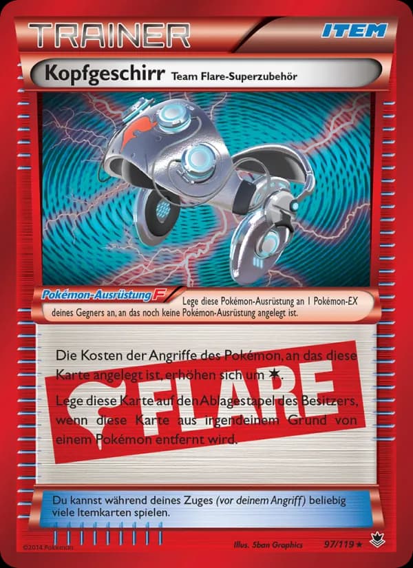 Kopfgeschirr Team Flare-Superzubehör card in German