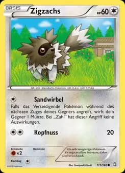 Zigzachs card in German