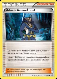 Adrians Ass im Ärmel card in German