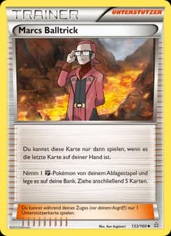 Marcs Balltrick card in German