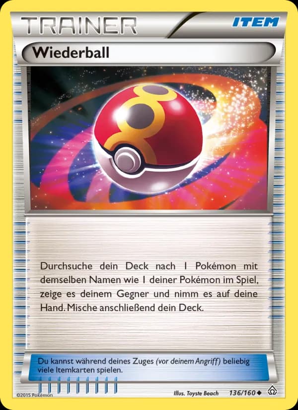Wiederball card in German