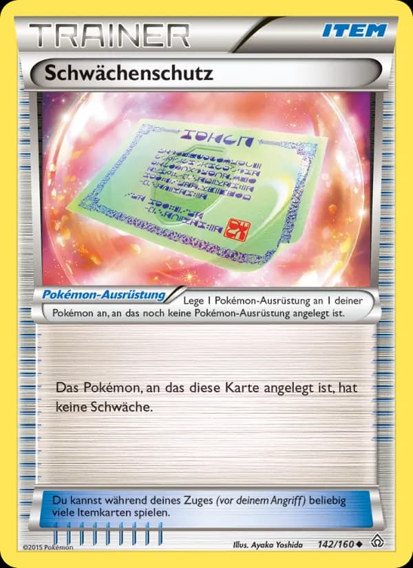 Schwächenschutz card in German