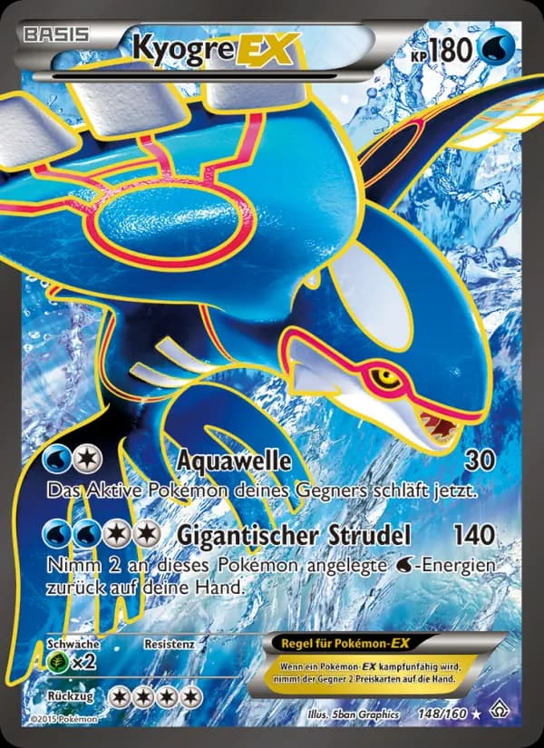 Kyogre EX card in German