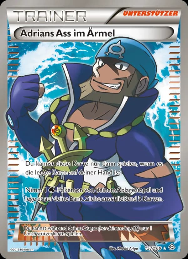 Adrians Ass im Ärmel card in German