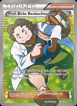 Prof. Birks Beobachtungen card in German