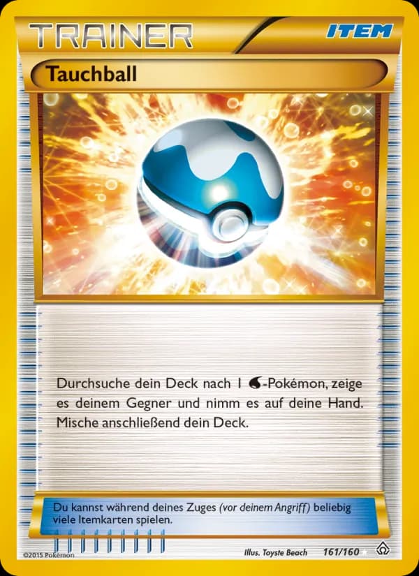Tauchball card in German