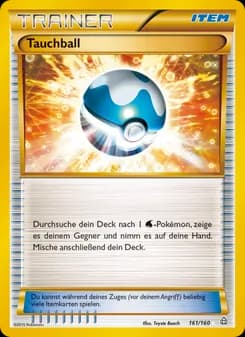 Tauchball card in German