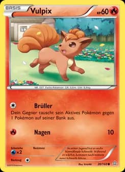 Vulpix card in German