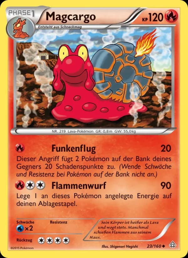Magcargo card in German