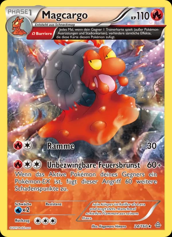 Magcargo card in German