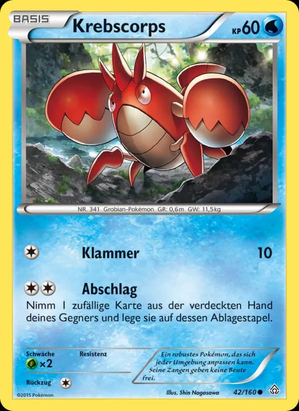 Krebscorps card in German