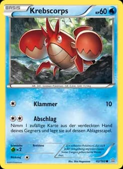 Krebscorps card in German