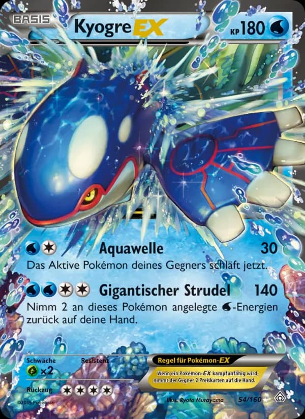 Kyogre EX card in German
