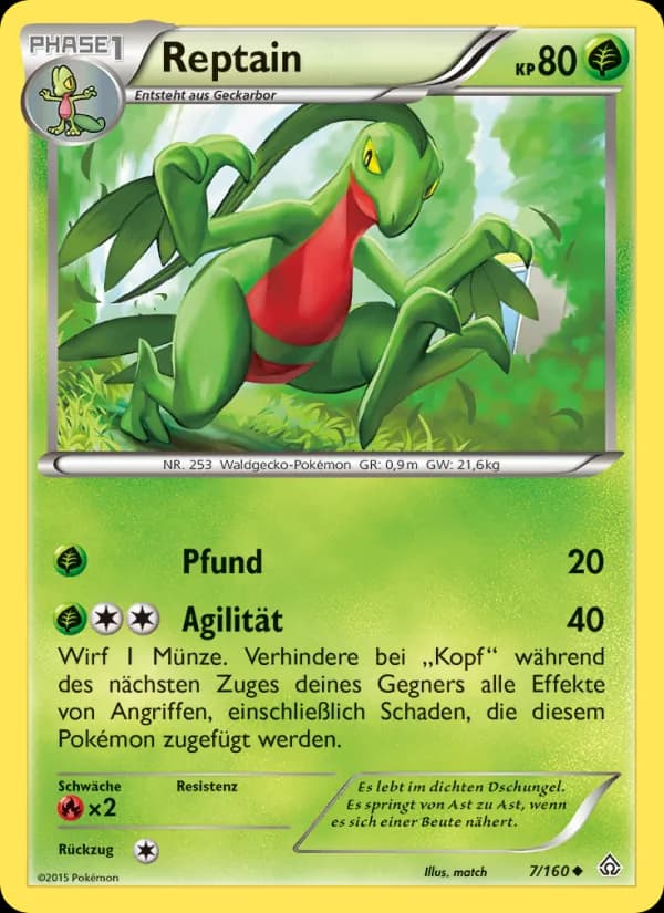 Reptain card in German
