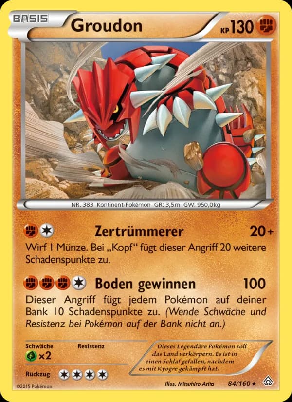 Groudon card in German