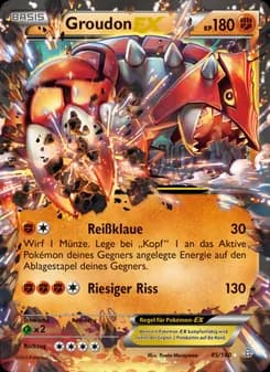 Groudon EX card in German