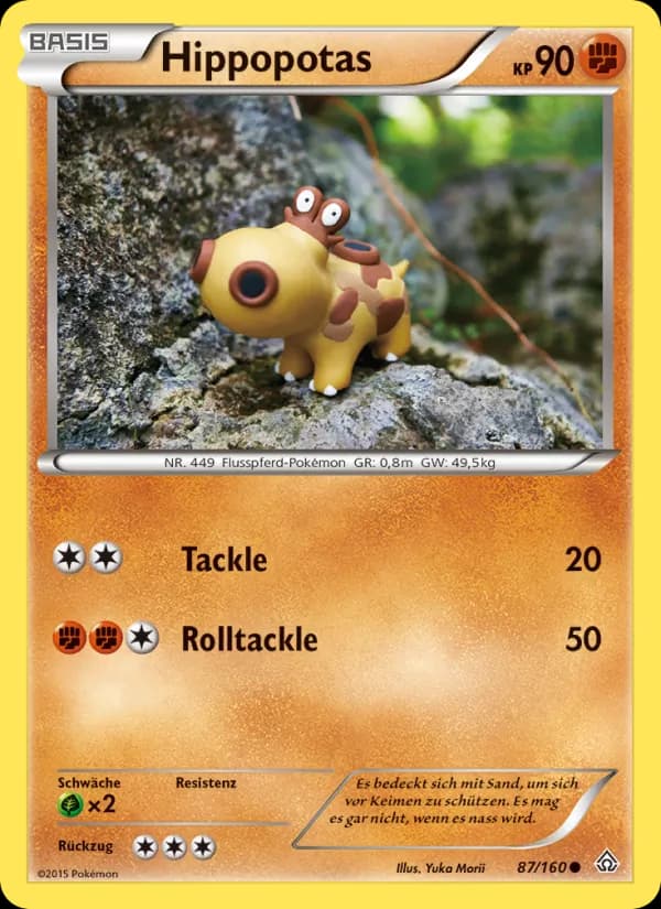 Hippopotas card in German