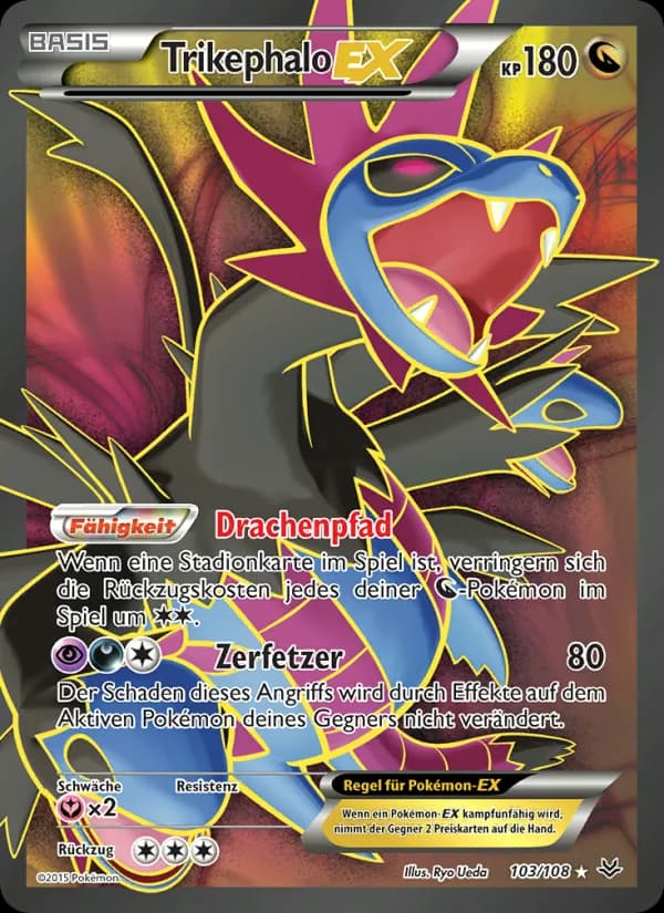 Trikephalo EX card in German